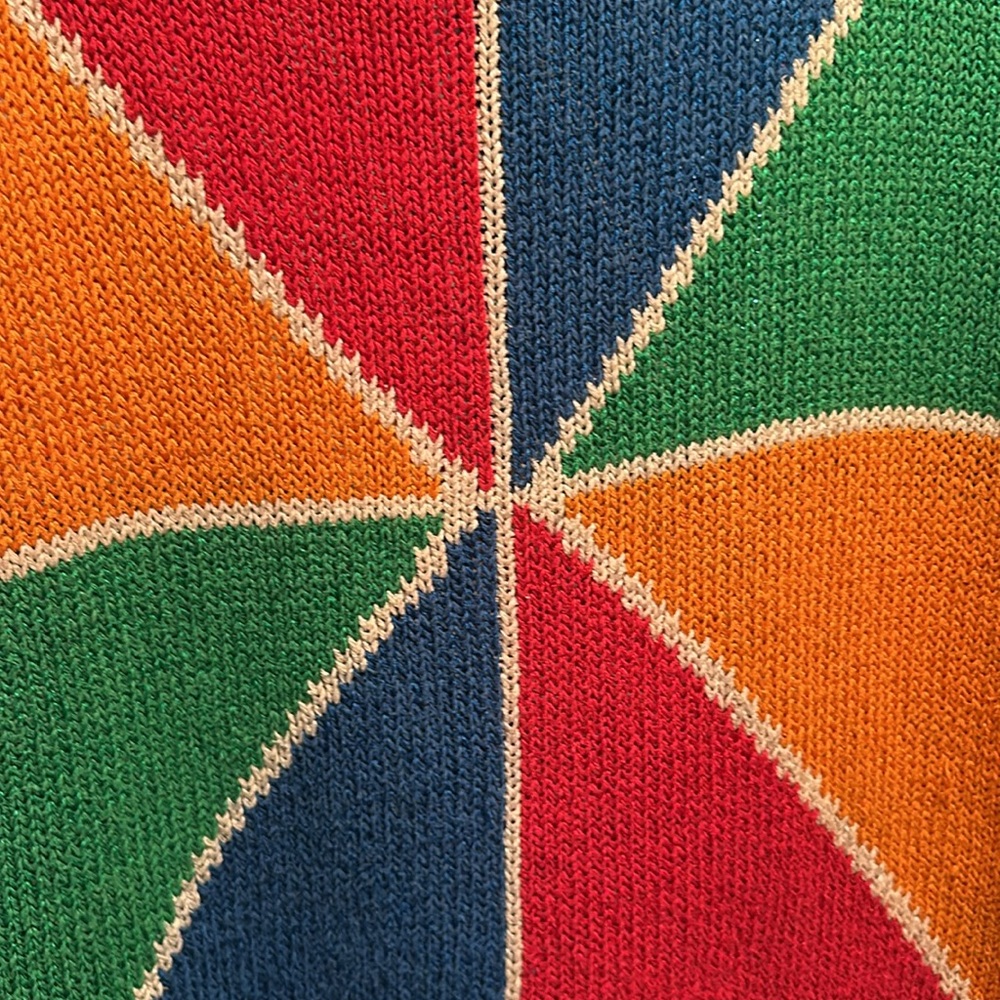 Liz Claiborne Vintage Colorful Sweater Silk blend Medium - Picture 6 of 8